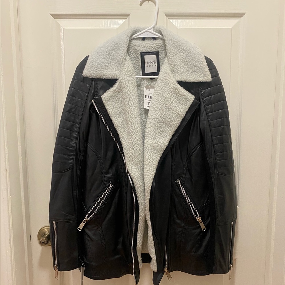 Carmar Black Leather jacket.